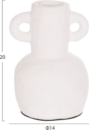 HomeMarkt Βάζο Πήλινο Clayvon Λευκό Φ14xΥ20cm HomeMarkt Βάζο Πήλινο Clayvon Λευκό Φ14xΥ20cm