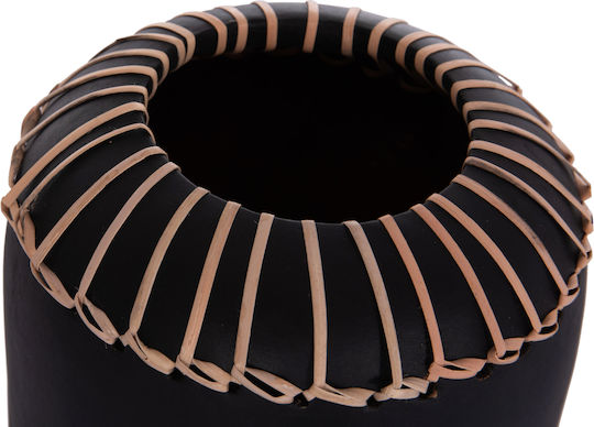 HomeMarkt Decorative Vase Lennox Black 18x18x33cm