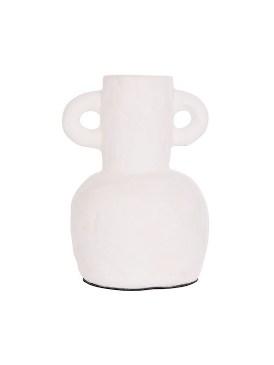 HomeMarkt Decorative Vase Clayvon White 14x14x20cm
