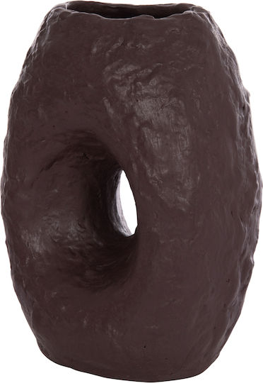 HomeMarkt Διακοσμητικό Βάζο Πήλινο Namentis Καφέ Φ16xΥ36cm