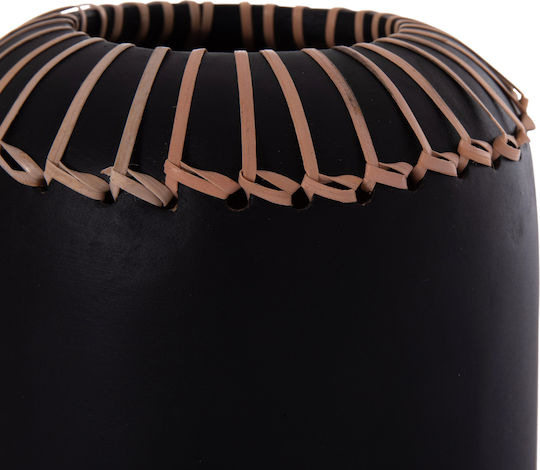 HomeMarkt Decorative Vase Lennox Black 18x18x33cm