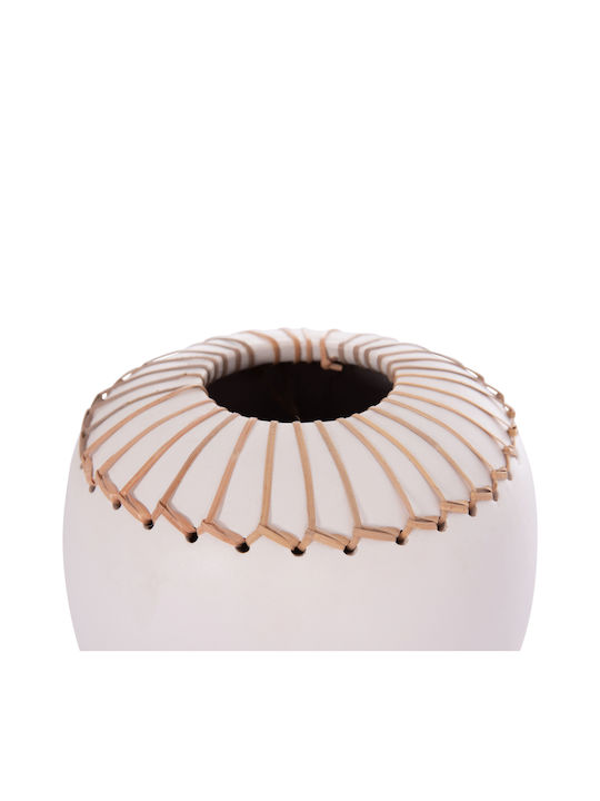 HomeMarkt Decorative Vase Lennox White 22x22x20cm