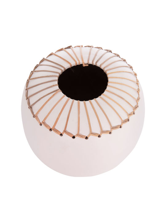 HomeMarkt Decorative Vase Lennox White 22x22x20cm