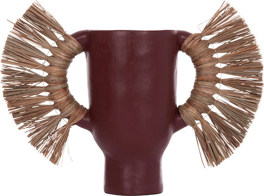HomeMarkt Διακοσμητικό Βάζο Πήλινο Alica Πορτοκαλί 55x19xΥ34cm