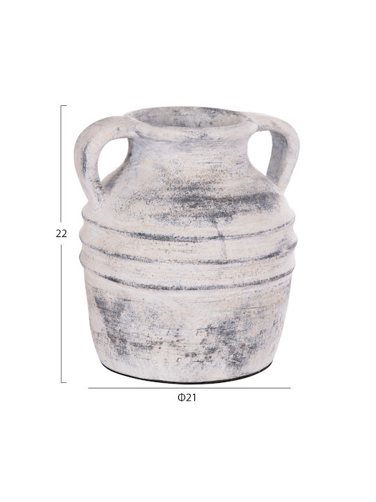 HomeMarkt Decorative Vase Vermo Gray 21x21x22cm