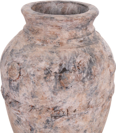 HomeMarkt Διακοσμητικό Βάζο Πήλινο Vermo Γκρι Φ17xΥ19cm