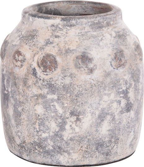 HomeMarkt Διακοσμητικό Βάζο Πήλινο Vermo Γκρι Φ20xΥ20cm