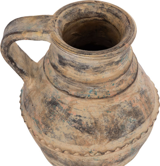 HomeMarkt Διακοσμητικό Βάζο Πήλινο Vermo Μπεζ Φ20xΥ20cm