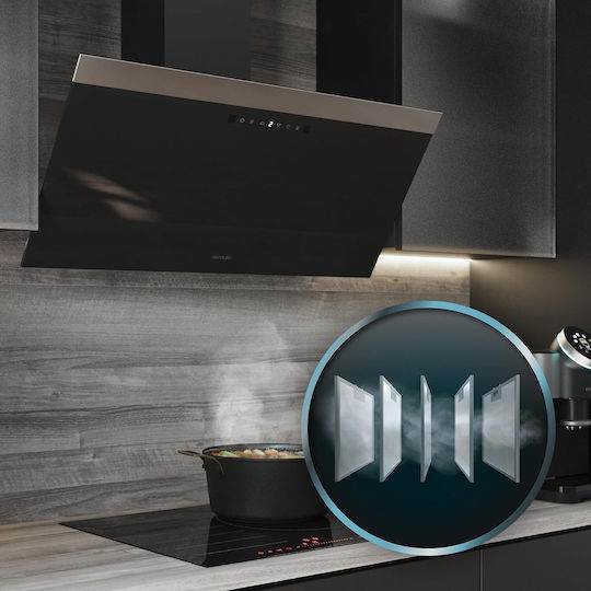 Bolero Flux DT 90650 Chimney Vent Hood 90cm Black