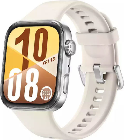 Huawei Watch Fit 4 43mm Αδιάβροχο με Παλμογράφο (Λευκό)