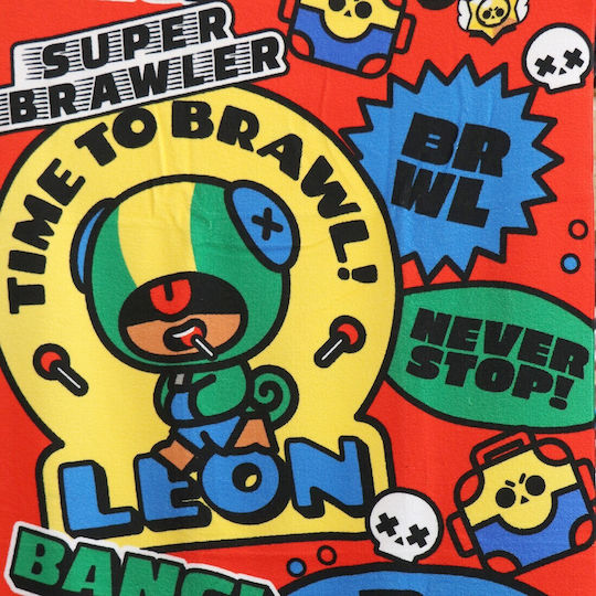 Brawl Stars Kinder-Strandtuch Mikrofaser Schnelltrocknend 70x140cm S0425mc Rot 70x140cm