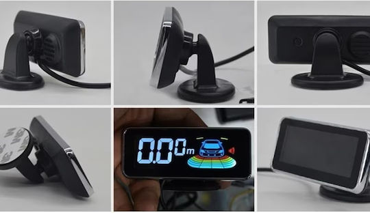 Sistem de Parcare Auto Electro AG cu Ecran / Buzzer și 8 Senzori 22mm în Culoare Albastru