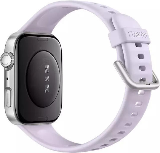Huawei Watch Fit 4 43мм Водоустойчив с Пулсомер (Purple + Huawei Freebuds SE 2 Ceramic White)
