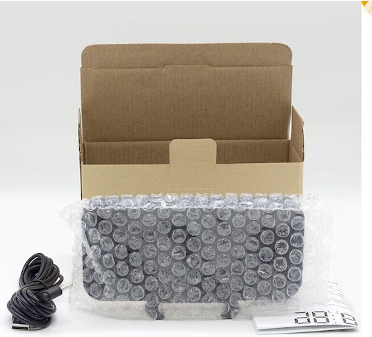 Ceas De Masă Digital Led Din Plastic Cu Ceas Deșteptător Alb