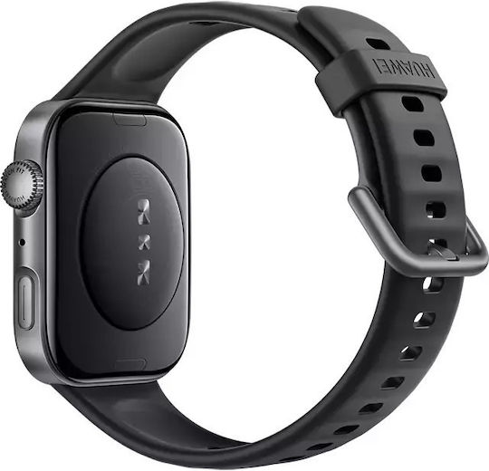 Huawei Watch Fit 4 43mm Waterproof with Heart Rate Monitor (Black + Huawei Freebuds SE 2 Ceramic White)