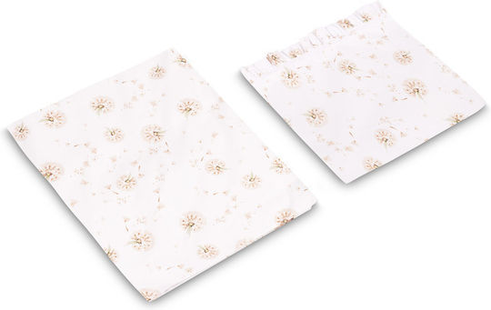 Sensillo Сет Бебешка Долен Калъф с Калъфка за Възглавница Beige 100x135см.