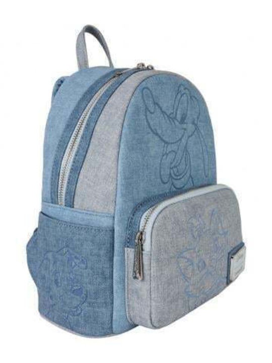 Loungefly Παιδική Τσάντα Πλάτης Μπλε 22.86x11.43x26.67εκ. Disney Denim