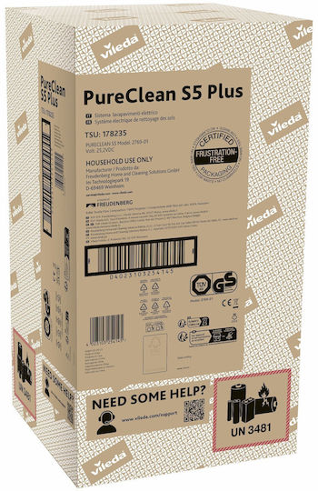 Vileda Pureclean S5 Plus Прахосмукачка Stick Черна