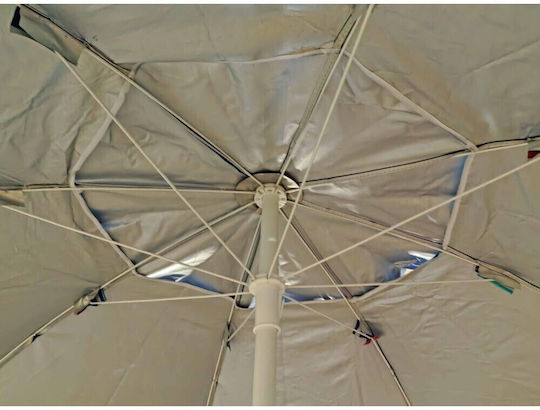 Mega Bazaar Folding Beach Umbrella Diameter 1.85m Blue ΜΒ