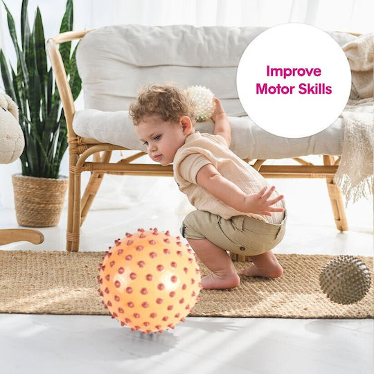 Minge senzorială Edushape 18 cm, culoare crem E705172cr Jucării