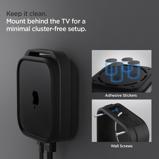 Spigen Sgp Silikonhülle für Apple TV 4K 3. Gen 2022 Schwarz Amp05858
