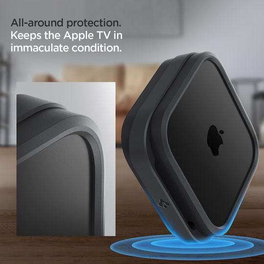 Spigen Sgp Silikonhülle für Apple TV 4K 3. Gen 2022 Schwarz Amp05858