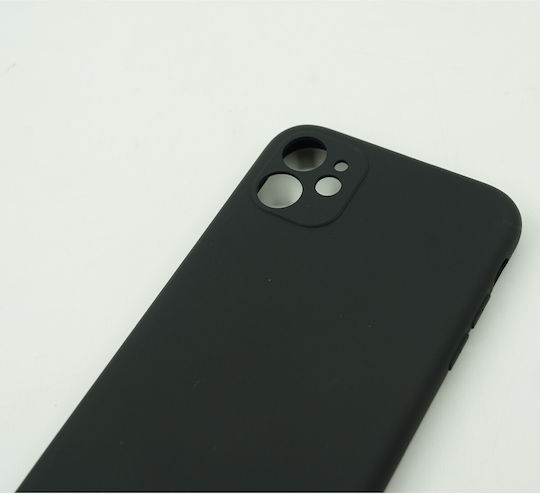 Back Cover Σιλικόνης Μαύρο (iPhone 12 / 12 Pro)