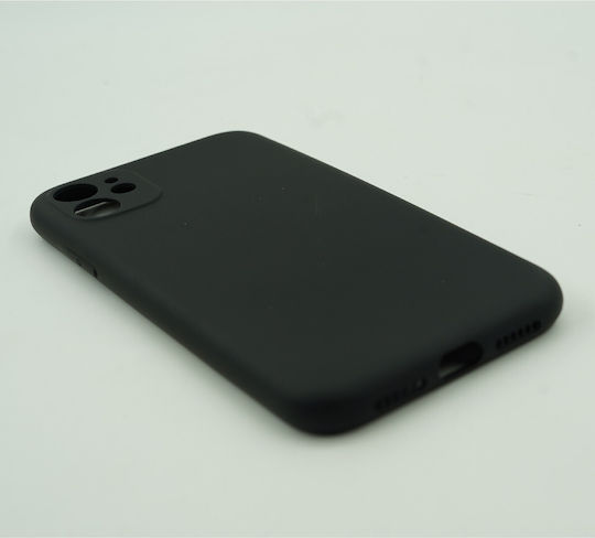 Back Cover Σιλικόνης Μαύρο (iPhone 12 / 12 Pro)