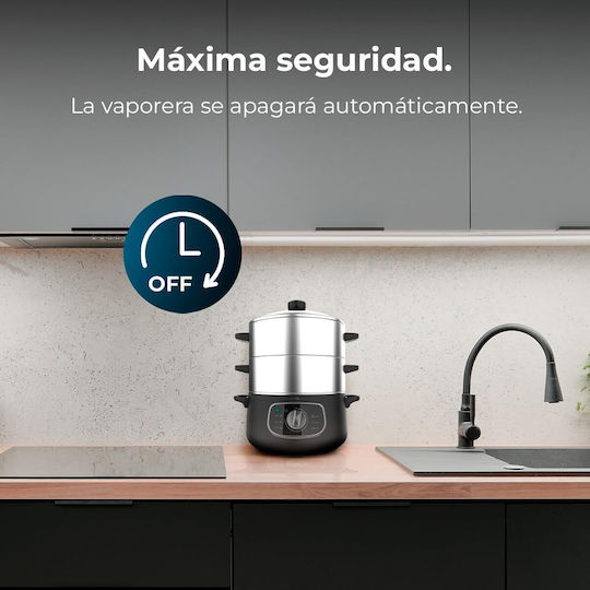 Cecotec Vapovita Steelpot Ατμομάγειρας με 3 Επίπεδα Μαγειρέματος 10lt