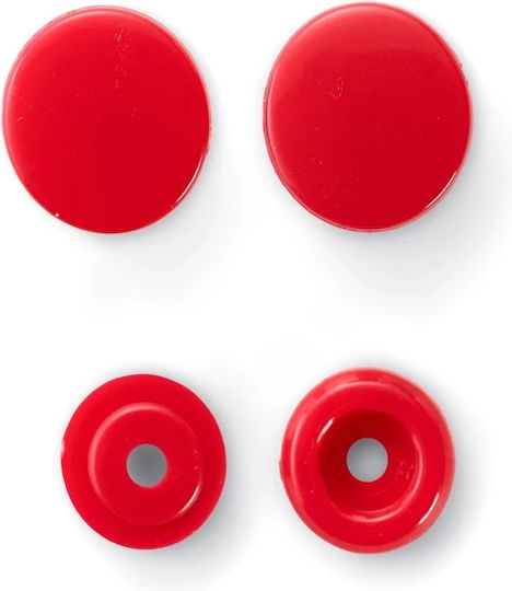 Plastic Snaps Color Snaps Red Ø12.4mm 30pcs 393138 Prym Love Without Dies