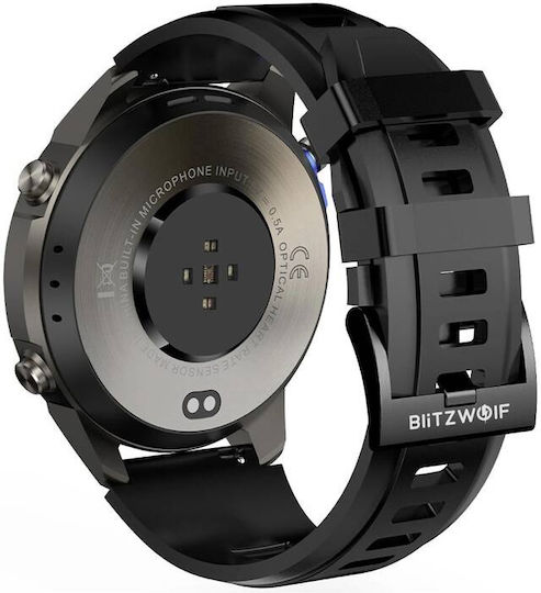 BlitzWolf BW-Voyager1 52mm Waterproof Smartwatch with Heart Rate Monitor (Black)