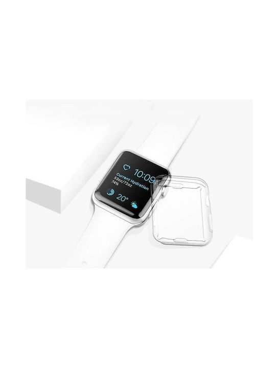 Carcasă de Silicon în culoarea Transparent pentru Apple Watch Seria 4, Apple Watch Seria 5