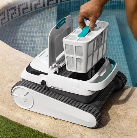 Cecotec Conga Pooldroid 2000 Floormaster Ασύρματη Σκούπα Ρομπότ Πυθμένα / Τοιχωμάτων για Πισίνες 100m² με Φίλτρο 4lt