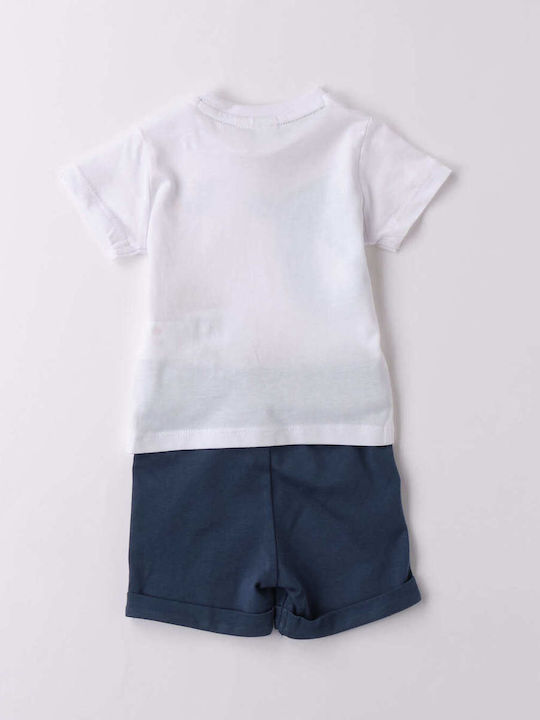 iDO Baby Bodysuit White and Blue