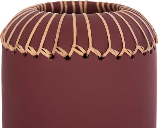 HomeMarkt Decorative Vase Lennox Red 18x18x33cm