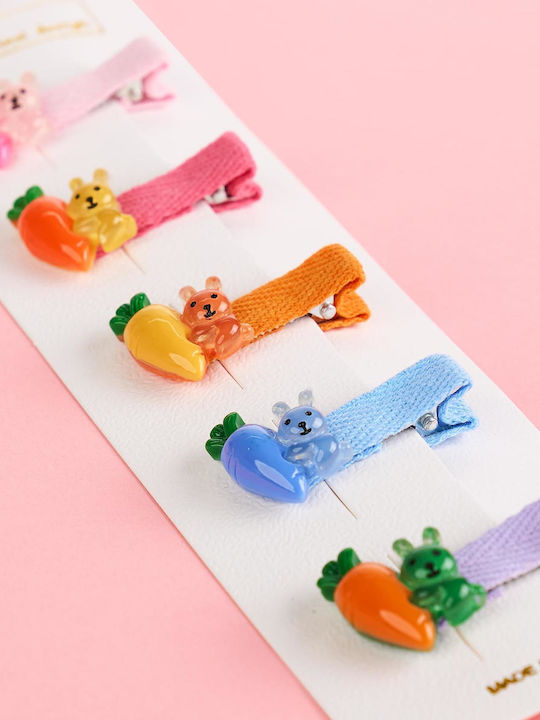 Clips Set de Agrafe pentru Copii cu Cu clemă Floare Bunny 5buc