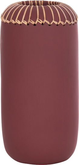 HomeMarkt Decorative Vase Lennox Red 18x18x33cm