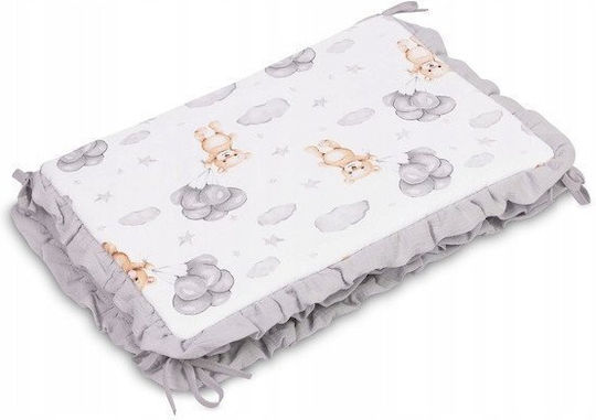 Sensillo Crib Bumpers Classic for the Crib Rails Gray