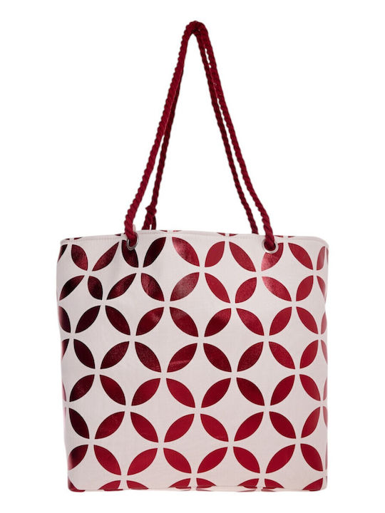 Bag to Bag Пластмасова Плажна Чанта с Тоалетна Чанта Червена