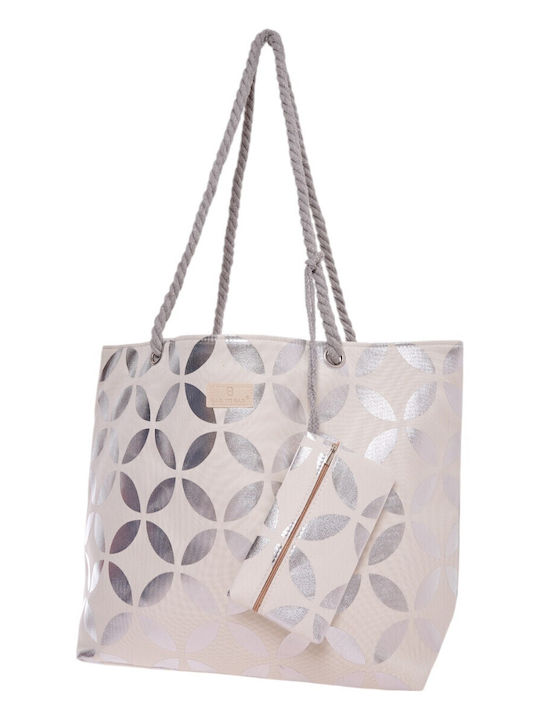 Bag to Bag Plastic Beach Bag Silver Bag to Bag Plastic Beach Bag Silver