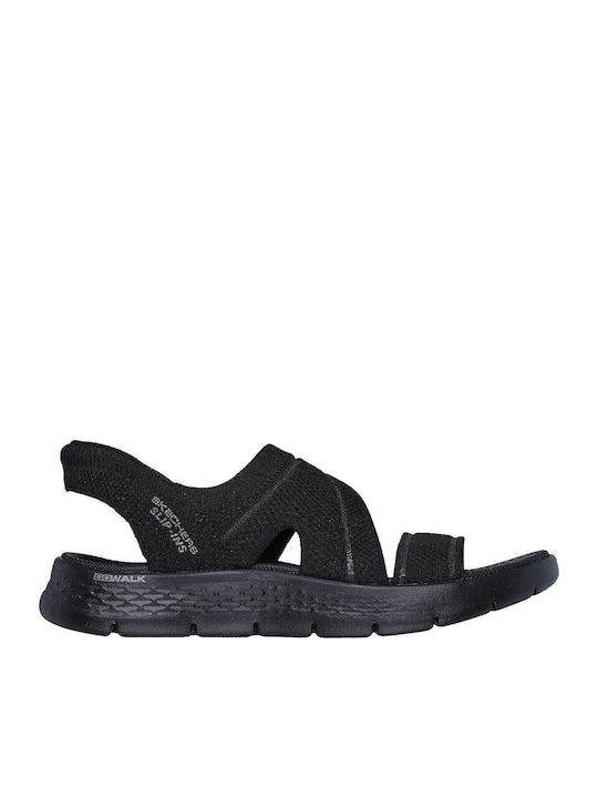 Go Walk Flex Enticing Women's Flat Sandals in Black Color