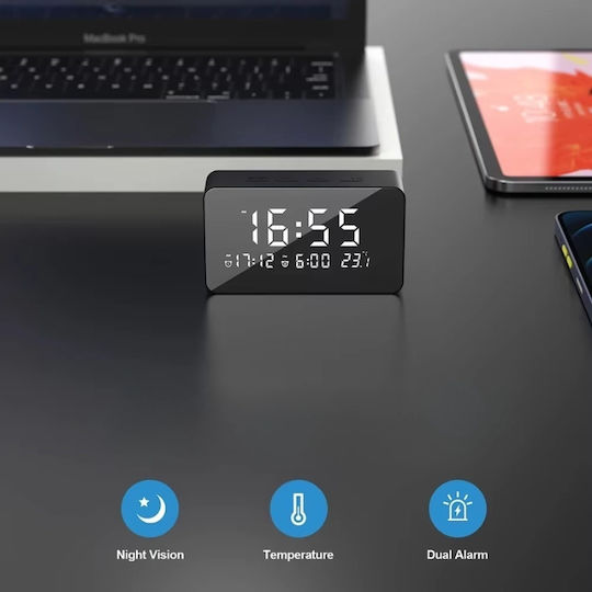 Cameră Ascunsă WiFi Ceas 1080p cu Slot pentru Card de Memorie