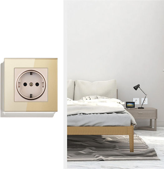 Power Socket Gold 1pcs