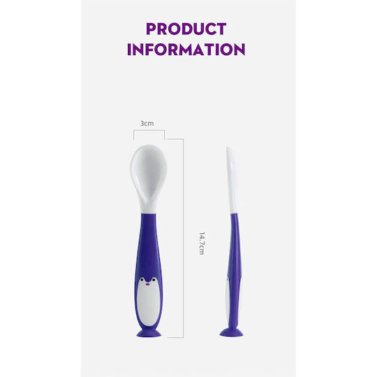 bebeLOGIC Baby Set mit Gabel aus Kunststoff Blau 2Stück