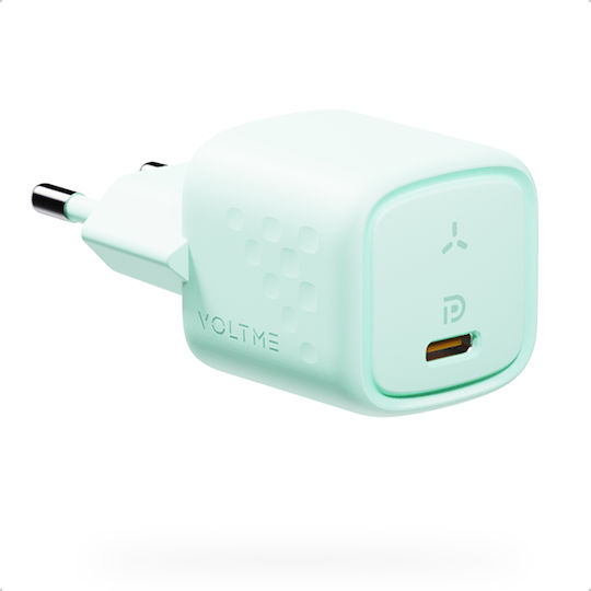 Voltme Charger Without Cable GaN with 2 USB-C Ports 30W Power Delivery / Quick Charge 3.0 Greens (Revo)