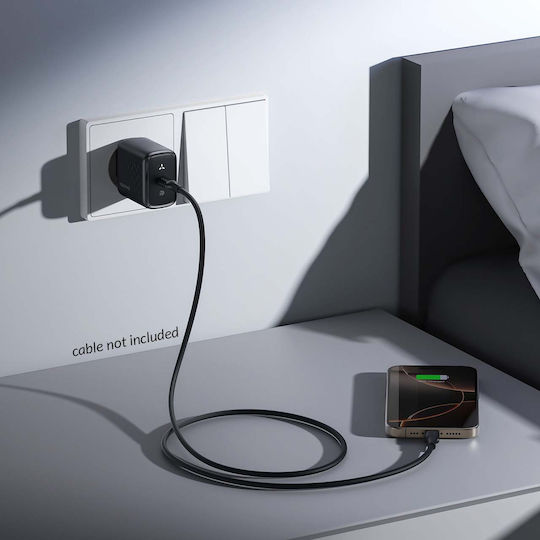 Voltme Φορτιστής Χωρίς Καλώδιο GaN με Θύρα USB-C 67W Power Delivery / Quick Charge 3.0 Μαύρος (Revo)