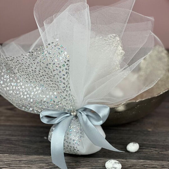 Ρολο Τουλι Glitter 50cmx5m Ασημι