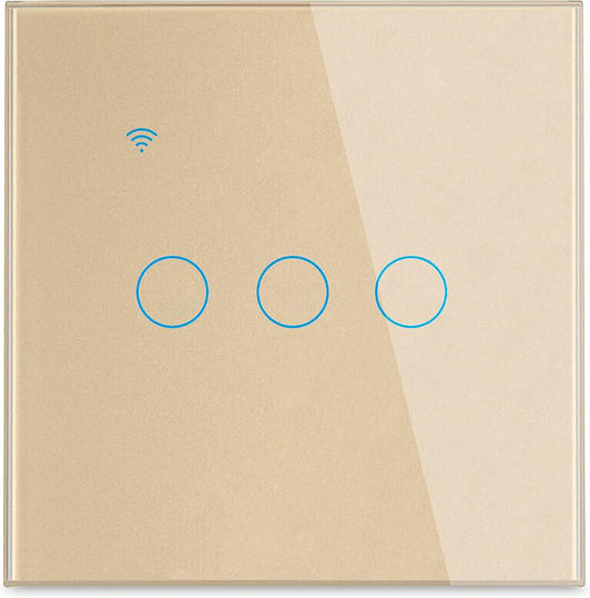 Încastrat Comutator de Perete Wi-Fi Auriu