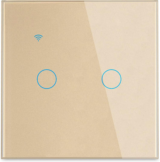 Încastrat Comutator de Perete Wi-Fi Auriu