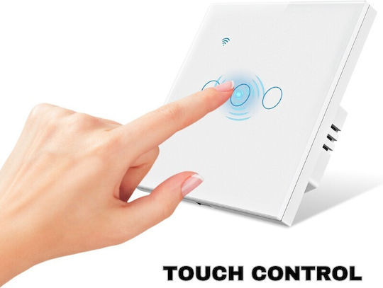 Încastrat Comutator de Perete Wi-Fi Alb